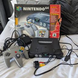 Nintendo 64 console with Super Mario Kart. All the official leads, controller and Super Mario Kart game. Box is box only, no inners or paper work etc.

Collection is Old Swan Liverpool or may consider posting also.

Please see my other listings.