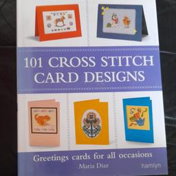 I am having a clear out and selling this 101 Cross Stitch Card Designs book by Maria Diaz. Cover has a few marks from storage but otherwise very good condition. Hardback book.

I am willing to post in the UK and cost will be checked upon request.