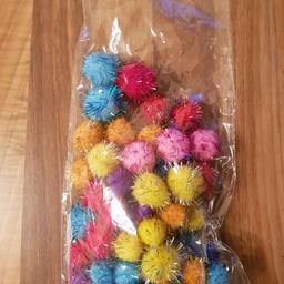 Bag of small craft pom poms. Brand new.  Collection is from M26 Stoneclough near farnworth bolton