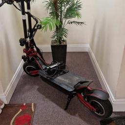 FOR SALE £ 700

 MODIFIED Upgrade Tech life X9 21700 Battery cells...45 ah controllers x 2.. Doultron X2 set up.. adjustable shocks.. External heigh /low beam lights.. less than ((100 miles))

this is Serious fast scooter with a aggressive torque.

With 5 amp fast charger

Serious buyers only and no time wasters