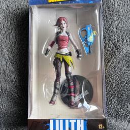 7-Inch scale articulated Lilith action figure featured in on-screen attire from the Borderlands 2 video game

Figure features 12+ Moving parts of articulation

Figure comes with in-game accurate hellfire SMG accessory

Figure is displayed in Borderlands themed window box packaging