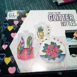 brand new GL STYLE DECORATE YOUR OWN GLITTER BOTTLES set  collection from horncastle Linc's can post & combine postage on multiple items