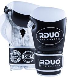 Size	14oz
Material	Microfiber Leather
Brand	RDUO Pro Boxing
Age range (description)	Adult

🥊 GIVE IT EVERYTHING YOU GOT - Our boxing gloves are made from premium microfibre leather which is just as durable as genuine leather. It is also comparatively lighter, smoother, and more robust.
🥊 HOLD NOTHING BACK
🥊 MAKE EVERY PUNCH COUNT
🥊 PROTECT YOUR WRIST AT ALL TIMES
🥊 KEEP COOL - Flow-Tech material lets air into our boxing gloves and pads even during the most intense workouts. They'll stay cool on the inside no matter the amount of heat they take on the outside!