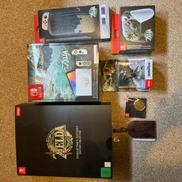 Everything is complete in brand new never used condition, only ever been displayed in a glass cabinet, Selling due to down sizing my collection.

The Legend of Zelda: Tears of the Kingdom Nintendo switch Brand new never been used, the box is in a protective case.

The Legend of Zelda: Tears of the Kingdom Collector’s Edition - Brand new sealed

The Legend of Zelda: Tears of the Kingdom pro controller, brand new never used or out the box

The Legend of Zelda: Tears of the Kingdom case, brand new never used or out the box

The Legend of Zelda: Tears of the Kingdom Link Amiibo brand new sealed

The Legend of Zelda: Tears of the Kingdom Coin brand new sealed

The Legend of Zelda: Tears of the Kingdom leather luggage tag Brand new sealed

Collection only Tewkesbury GL20

I won’t post so please don’t ask