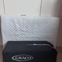 Graco compact travel cot with seperate cot mattress.

Collect from DH7 6.. or could deliver locally (for small fee) or discuss shipping opticians with buyer. Courier costs approx £10 or £20 with insurance

Baby REX New Travel COT Mattress FIT 95 X 65 X 10 cm

Used but in excellent, clean condition and from smoke-free home.
With set-up booklet.