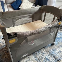 Still available to buy new at £100. Used about three times with the bassinet and drop down side for “next to me” sleep when on holiday. 

There’s a couple of tiny holes in two pieces of the mesh, but won’t make any difference to the use. 

£50 ONO, located just off junction 36 of M1. 

Selling a lot of baby items, please take a look!