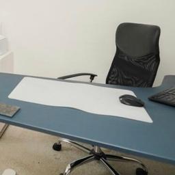 Still for sale at £200 just for the desk. First photo is actual desk, left corner. Size 160cm by 110cm. In excellent condition. Black desk chair for free! 

£80 ONO, located just off junction 36 of the M1.