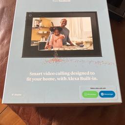 smart video calling designed to fit your home with Alexa built in works with Messenger and whatsapp 
bought during covid to keep in touch with family members and no longer required - price is for both 
one is boxed one is not