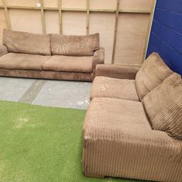 in excellent condition like new no rips no tares very comfy large 3 seater and large 2 seater from pet and smoke free home free delivery on this item also can take the old sofa depending on condition and age