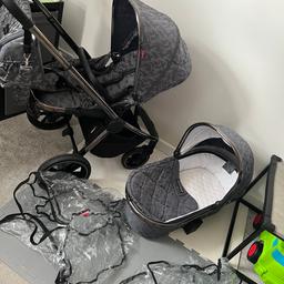 Still in good condition, minus a few wear and tear marks from use.
Comes with:
-Carry Cot base
-seat base
-2 rain covers
-changing bag
-height adapters for carry cot base
(Will also be selling a maxi cosi car seat that attaches onto the pram)