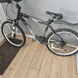 canull detroit mens 24 gear mountain bike light Aluminium frame with hydraulic disc brakes upgraded front bakes (have still got the Original one to go with it ) Limited Addition carrera XCD wheels with continental tyres allso have Adjustable Lock out forks