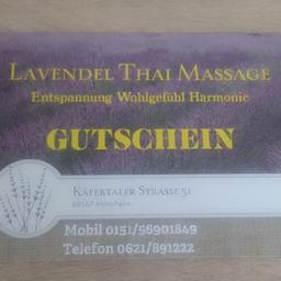 Massagegutschein von Lavendel Thai Massage in Mannheim im Wert von 50 Euro