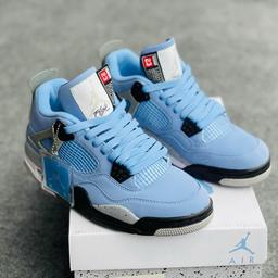 Air Jordan 4 Retro University Blue. A brand New pair with a tag and premium box. Top Notch quality all sizes available. DM Me before place order. Use own delivery next day dispatch.