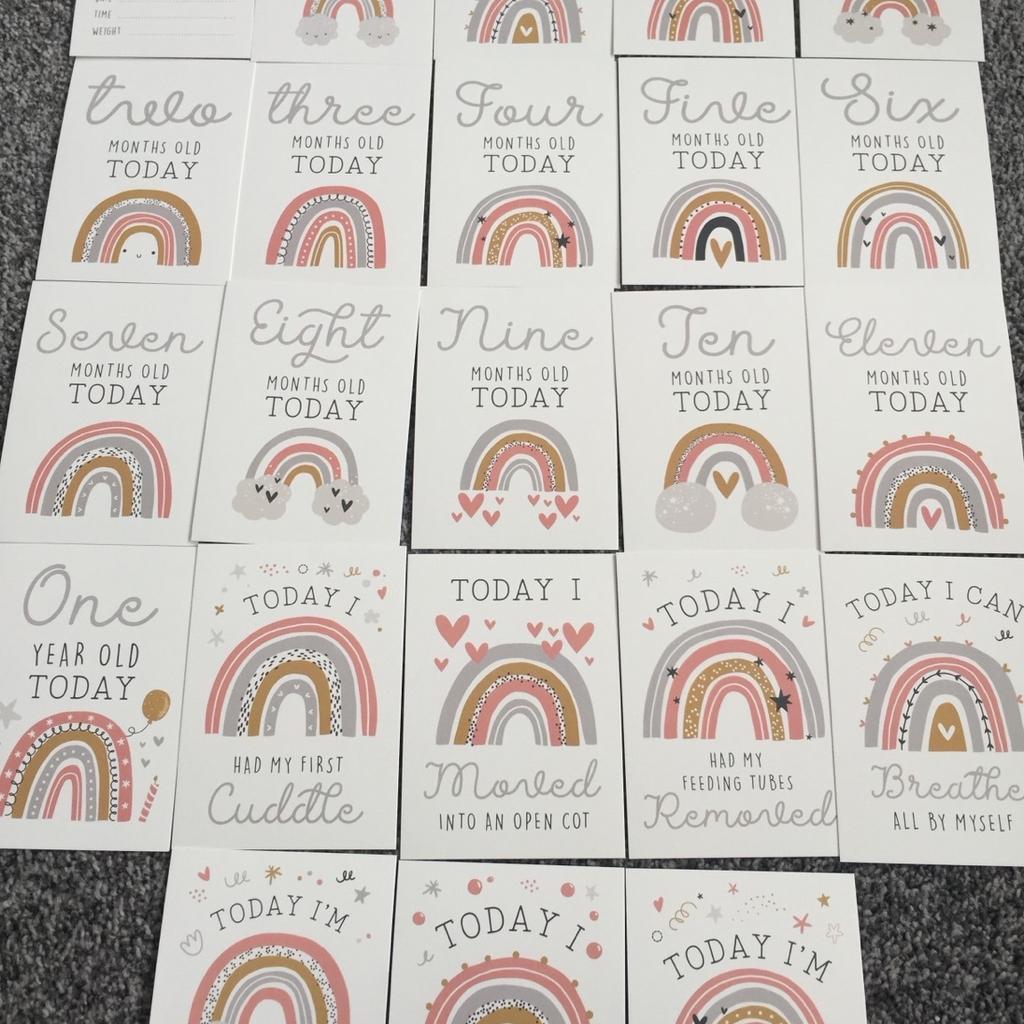 Premature baby milestone/journey cards. Brand new from a smoke free home. Collection from FY1 6LJ