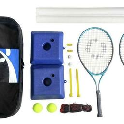 Brand New

The outdoor and indoor tennis set is ideal for use in the garden, beach, park or any other suitable outdoor and indoor setting.
Two piece set, with 2 x 25" tennis rackets, 2 x tennis balls, 2 x bases, 2 x poles, net and storage bag.
Ideal for both outdoor and suitable indoor use.
Size: H67, W28.8, D11.6cm.
Weight 2.6kg.

Collection from B20 Perry Barr Area only.