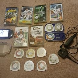 Hi selling a fully working psp with charger 2x32gb memory cards + 15 games and plastic case all working