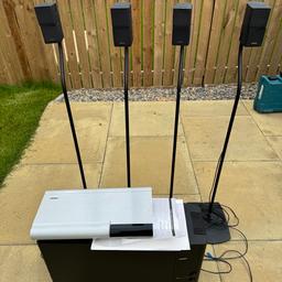 This is my now unused BOSE lifestyle 30 system
With Jewel cube speakers, speaker stands, bass module and original instructions and ALL cables etc.

Also included Panasonic DVD player

It is simply not needed by us any longer and has been packed since we moved house.