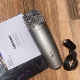 Hi I have a Samson microphone for sale, hardly used, comes with box and accessories. Good working order. Comes from very clean home. Thank you