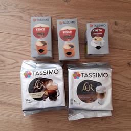 A selection of TASSIMO coffee capsules.
2 packs unopened
Other boxes are out of original wrapper but FULL boxes.
Over 45 drinks
Out of date but still excellent taste.
Collection Only