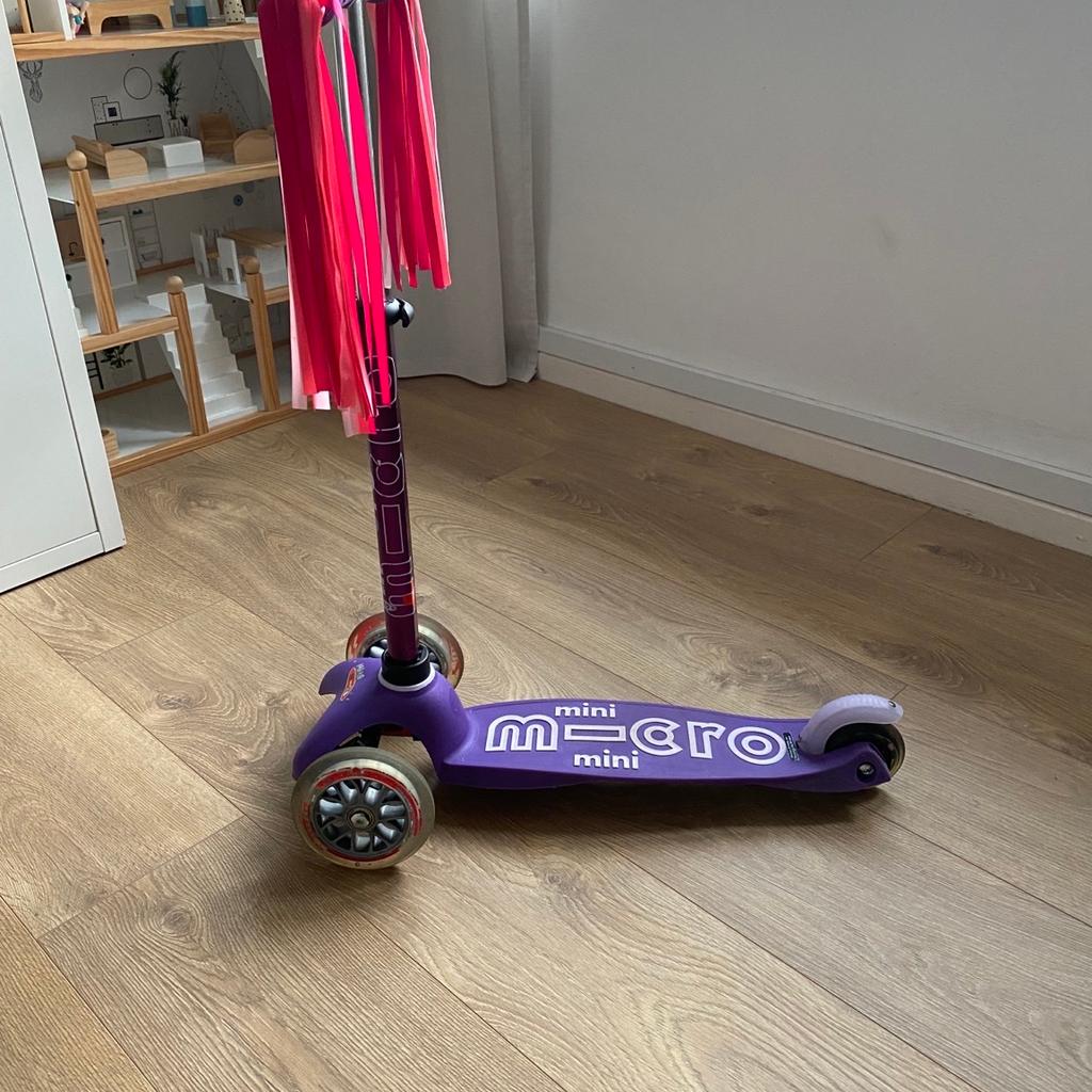 Great as a first scooter, will grow with the child thanks to adjustable height handlebar. Comes with tassels. Some wear but lots of life left in it, originally bought for £70. Collection from L17 8TS.