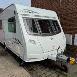 This caravan is in perfect condition no damp, no cracks, no issues with it at all. Ideal starter caravan for a family, comes with a immaculate porch awning, awning ground sheets, awning pegs (hammer & screw), electric heater for awning, caravan steps, inflatable seating (couch, armchair & footstool), caravan remote control motor mover, gas, Aquaroll with handles incl. cutoff float & Wastemaster with all waste pipes, all hook up leads, hosepipes & connectors, stabiliser feet winding handle, 2 windbreaks, kettle & toaster, 

White, 12v Power, Alloy Wheels, Outside Awning Light, Battery Charger, Blinds, Blown Air System, Bunk Beds, Electric Fire, Electric Heater, End Bathroom, Fridge/Freezer, Oven, Water Heater, TV Aerial, Gas hob.

Caravan can be seen in full working order, comes with everything you need.

* Caravan Year: 2010.
* ﻿﻿Caravan Internal Length: 5.30m.
* ﻿﻿Caravan External Length: 6.82m.
* ﻿﻿Caravan Width: 2.16m.
* ﻿﻿Caravan Unladen Weight: 1154kg.
* ﻿﻿Caravan MTPLM: 1340kg
