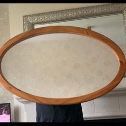 Large heavy wooden oval mirror.
Size 39x24 inches ( 99cm x 60cm)
Collection Only