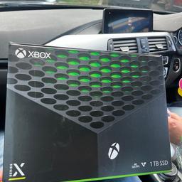 Brand-new never been used still in the box 
Xbox series X
Comes with two years games pass  
One controller 
all the power leads ect 
Any queries, please feel free to contact
07498876696 or message