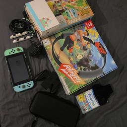 Cash & Collection Only | Reading

I am seeling my Nintendo Swicth Animal Crossing edition because I don’t use it. I’ve used probably 30 times since I got it, it is in great condition.
It comes with 2 games Nintendo Switch Sports and Ring Fit Adventure, 1 SD card 128GB and a protective case as well as a travelling case. It is also in all its original packaging and has everything it had when I got it.

You can request videos to see if it is working, you can request to check it in person, I’ll be more than happy. Thank you