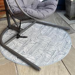 120cm Approx 
Brand New 
Never used - put down but to small for the space I want it for 
Grey and White 
Collection from B71 area or local delivery