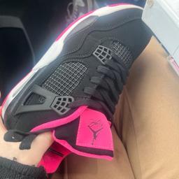 Jordan shoes pink and black think they’re Jordan one’s size 5 not 8