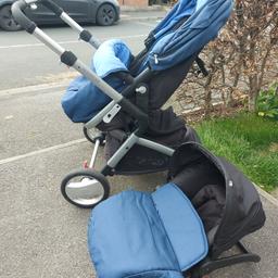 Very good condition, slight scuff marks on handle and wheels but otherwise in new condition!

Pram to Pushchair with car seat, 2 x cosy toes, rain cover.