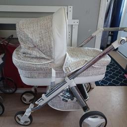 Bebecar ipop Glittery effect pram in good condition handle bar is little scratched but don't effect pram Comes with older part and raincovers the older part you will need purchase a cosey toes as these prams only come with the cover for the carrycot part had loads compliments on this pram is lovely selling due to getting stroller

£70 collection Rhymney