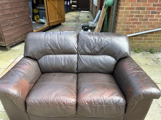 Buy & Sell Lancashire Blackburn with Darwen - Photos for Chocolate brown leather sofa