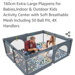 Large baby play pen comes with balls new in box selling less than half price