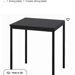 Brand new sanderburg black table from ikea only taken out of the pack and put back again it was too big for our space. I could deliver local