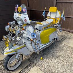 Genuine classic Italian 1967 Lambretta Li 125 Special series 3 scooter.
Maintained to a high standard.
Regularly serviced with parts replaced as required, Tax and MOT exempt.
Too many extras and accessories to list, for further details and interest please contact:-
Pete on - 07958208233.

Collection Only