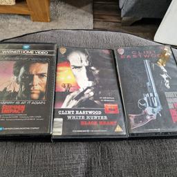 3x Clint Eastwood Ex Rental Big Box Vhs movies, Sudden Impact is Pre Certificate, all in great condition for age and all play perfectly, collection nn5 Northampton or can post at buyers expense, No sphock wallet please.