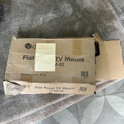 A brand new flat pack TV mount for sale. In the original box.

Can hold up to 30KG.

Includes instructions on use.

RRP - £40