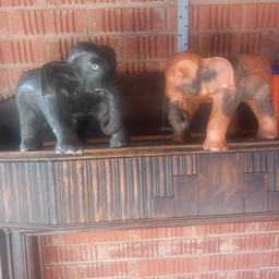 Wooden Elephants have been used as side tables.