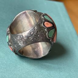 Gigantesco anello argento 925 etnico