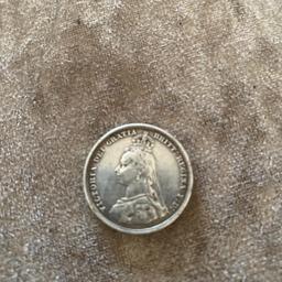 1887 silver shilling great condition for age collectors piece.