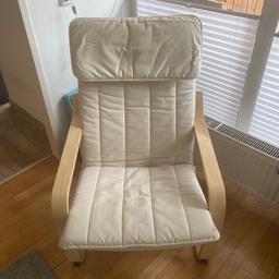 Verschenke Sitzpolster für Ikea Pöang Sessel ohne Stuhl - Bezug ist abnehmbar und waschbar