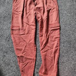 cargo trousers. chocolate and tan coated trousers. white jeans. all size 18. hardly worn. £15 for the lot. COLLECTION ONLY PLEASE AS I CANT DELIVER UNLESS ITS BURNLEY AREA. Thanks.