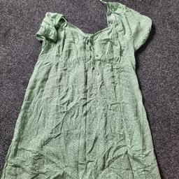 spotted green skater style sundress. used a few times. size 18. collection only unless local to burnley. £4.