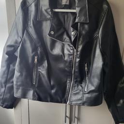 used leather look biker jacket. £8 collection only please unless local to burnley.