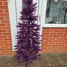6ft slim xmas tree from Next collection or can deliver if live local tree is better than photo been roughly put up for photo 