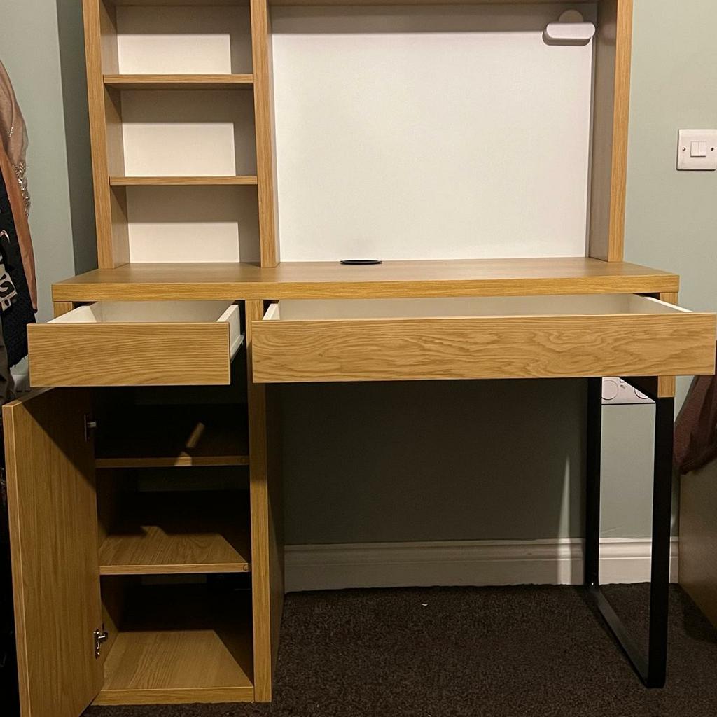 Desk for sale in good condition with multiple shelves as seen in pictures above.