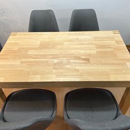 Tisch 125cm x  75cm mit 4 Stühlen wie neu ohne Gebrauchsspuren, günstig abzugeben.