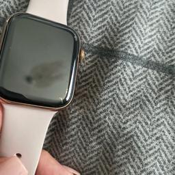 Stainless steel gold gps series 4 44mm Apple Watch like new small scratch bottom right corner as can see I. Picture