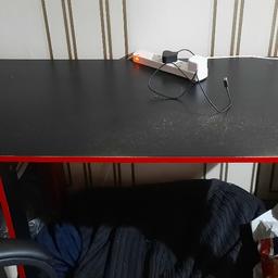 has wear and tare but can be sorted easily. it is a large desk as well.